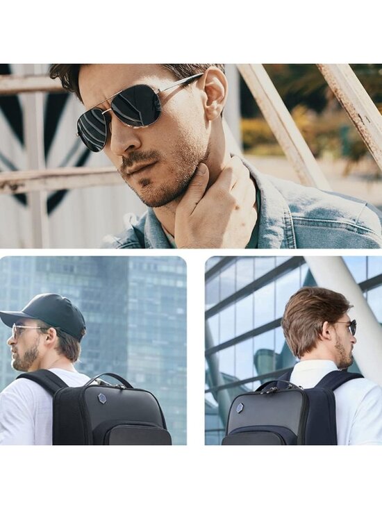 UV Protection Rearview Spy Sunglasses for Cyclists, Bikers & Commuters - Large